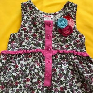 4T Baby Nay Corduroy Jumper Dress Floral 479